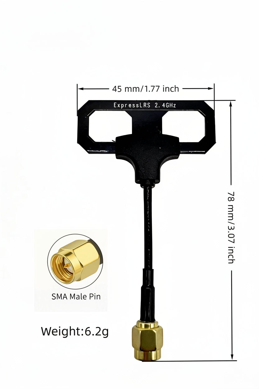 Norminson ExpressLRS 2.4GHz High-Gain T-Antenna | Professional FPV Receiver Antenna