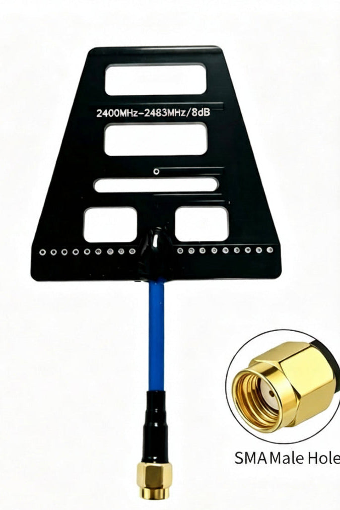 Antenna Factory 2.4GHz Directional Patch Antenna | 8dBi High-Gain | 2400–2483MHz | SMA Male