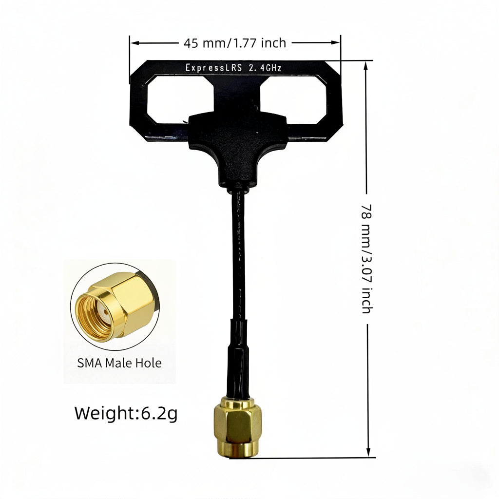 Norminson ExpressLRS 2.4GHz High-Gain T-Antenna | Professional FPV Receiver Antenna