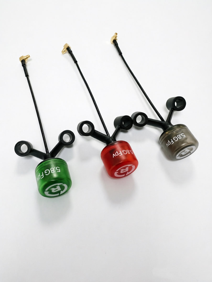 Antenna Factory 5.8GHz FPV Cherry Antenna | Skew-Planar Cloverleaf | 3 Colors | MMCX 90°