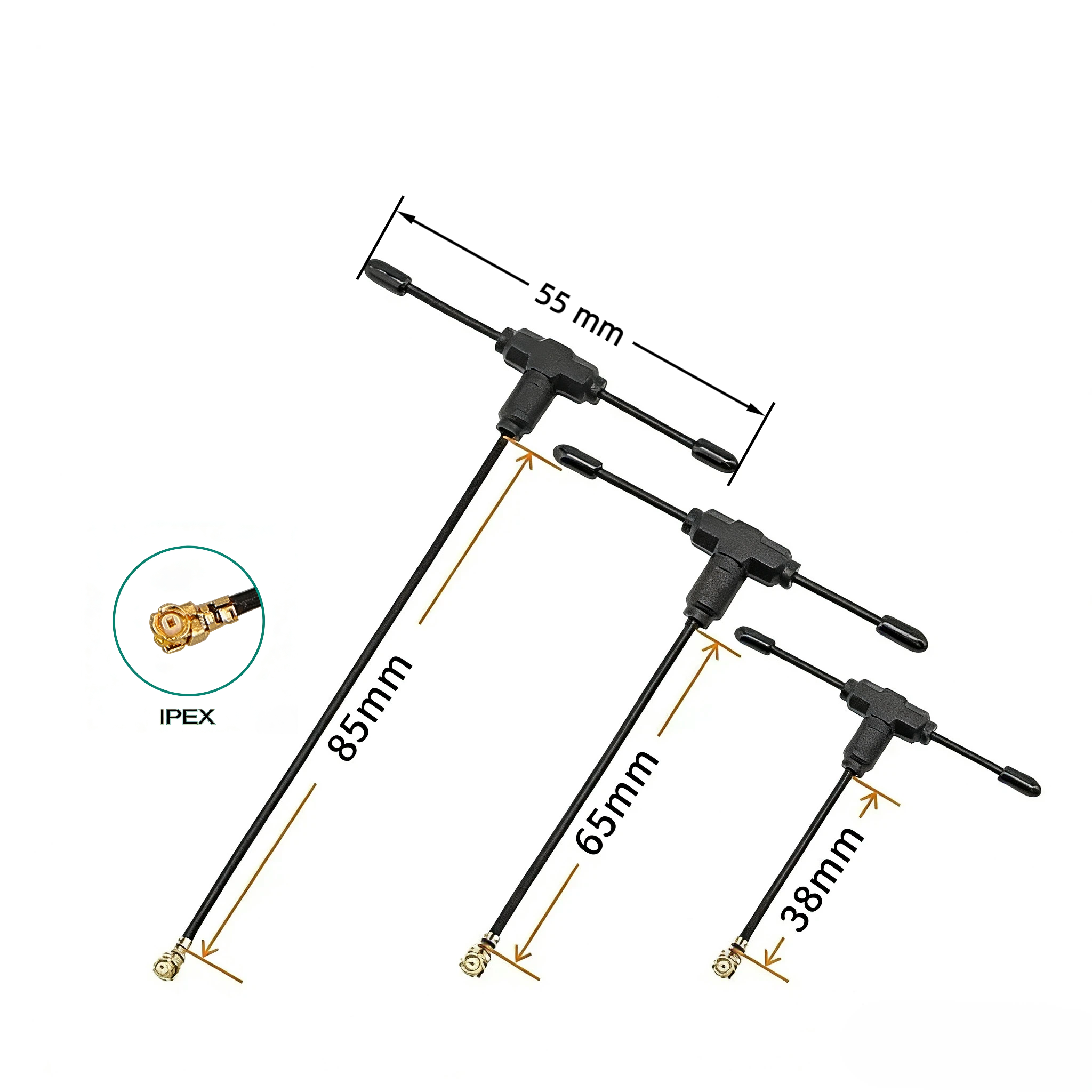 Norminson 2.4GHz T-Type RC Antenna | 3 Sizes Available | ExpressLRS ELRS TBS Crossfire Compatible