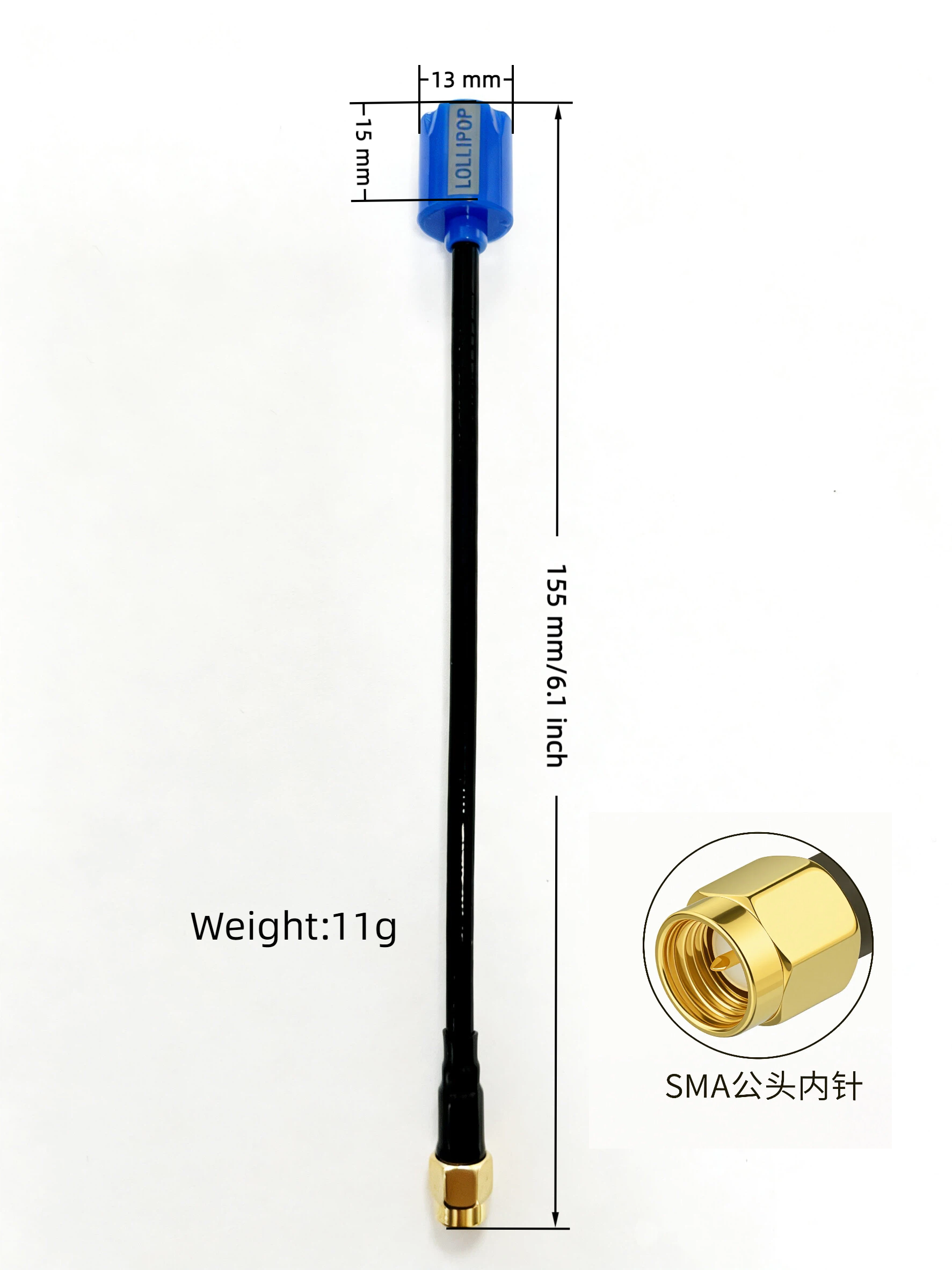 Antenna Factory Lollipop 5th 5.8GHz RHCP FPV Antenna | 5 Colors | SMA Male
