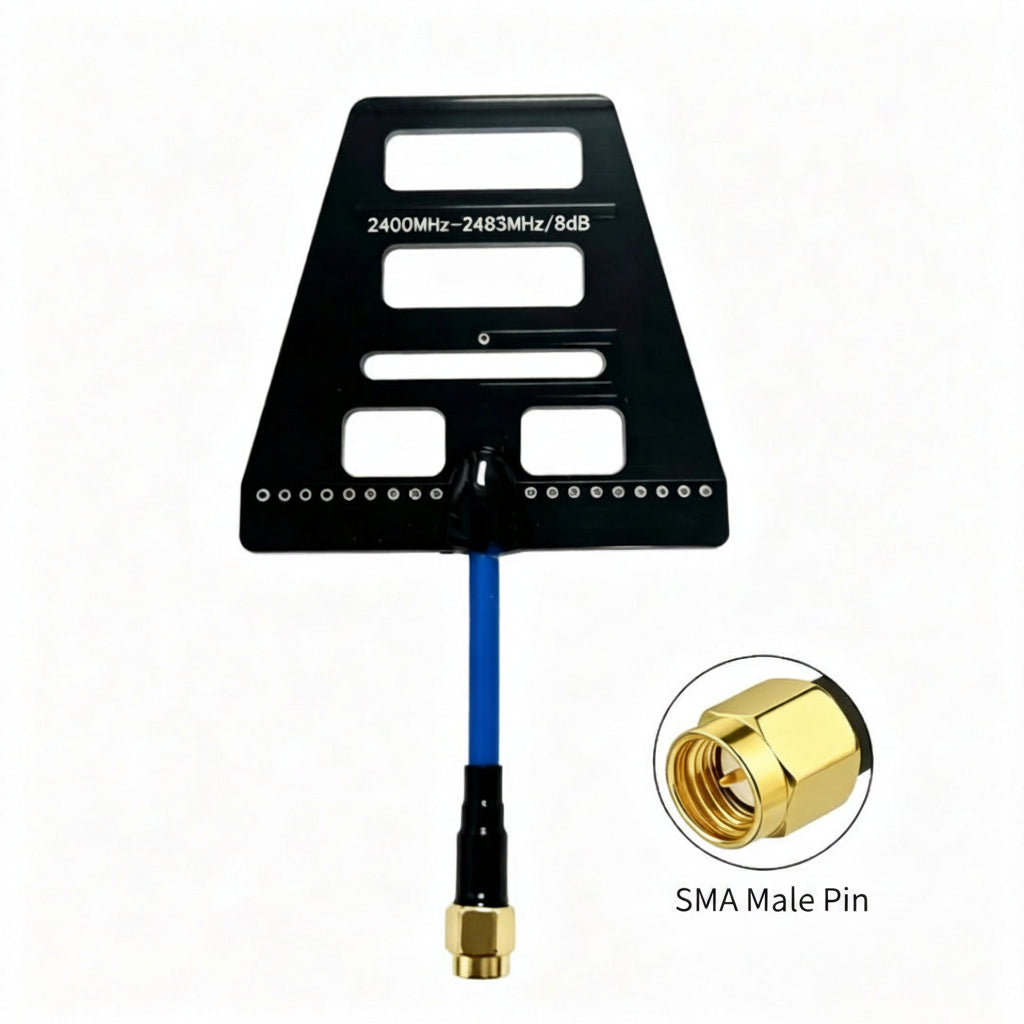 Antenna Factory 2.4GHz Directional Patch Antenna | 8dBi High-Gain | 2400–2483MHz | SMA Male